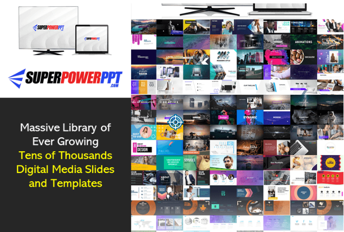 SuperPowerPPT – Massive Social Media Assets Library at One-Off Lifetime Price